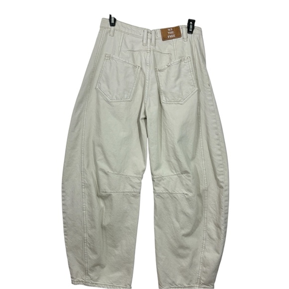 FREE PEOPLE WE THE FREE Mid Rise Lucky You denim Barrel Crop Jeans 26 - Picture 8 of 12